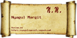 Nyagul Margit névjegykártya