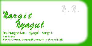 margit nyagul business card